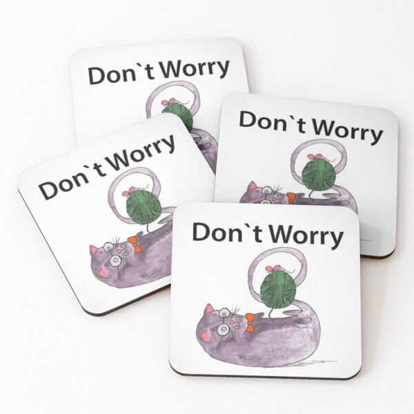 Item preview, Don't worry, cute purple cat design.  designed and sold by Lina369.