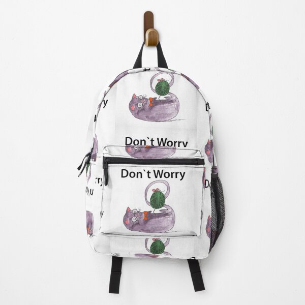 Item preview, Don't worry, cute purple cat design. designed and sold by Lina369.