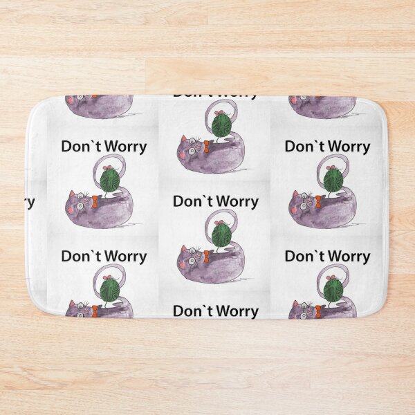 Item preview, Don't worry, cute purple cat design.  designed and sold by Lina369.