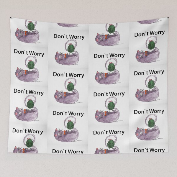 Item preview, Don't worry, cute purple cat design.  designed and sold by Lina369.