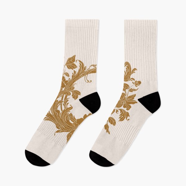 Item preview, Golden Baroque Floral designed and sold by The Mysterious Domain Alyne Whiteswan Fine Art Prints and Merch.