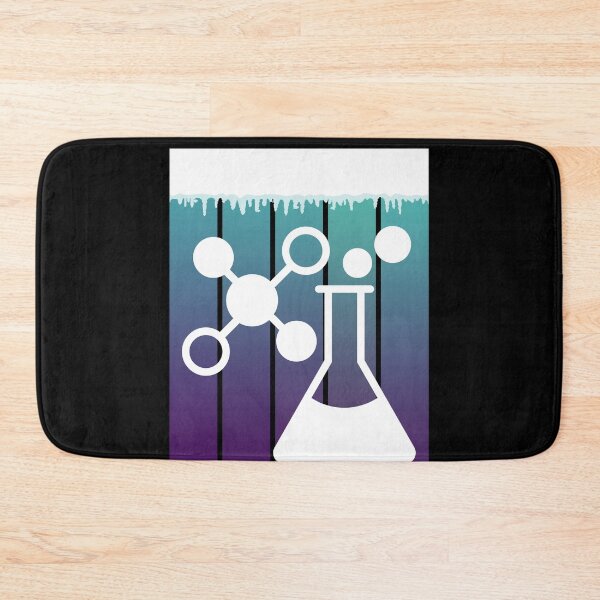 Item preview, ICE BLUE SUNSET GRUNGE with WHITE CHEMISTRY FLASK MEDICAL LABORATORY SCIENTIST designed and sold by Hippiesole.