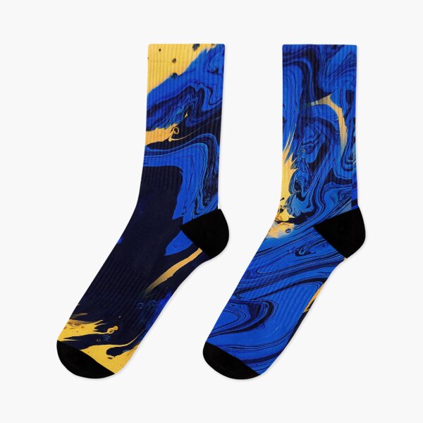 Item preview, Abstract Yellow and Blue Paint designed and sold by Joy Poddar.