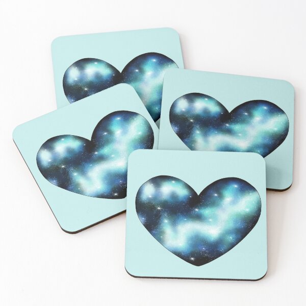 Item preview, Aqua Blue Green Galaxy Heart designed and sold by Lady-Lilac.