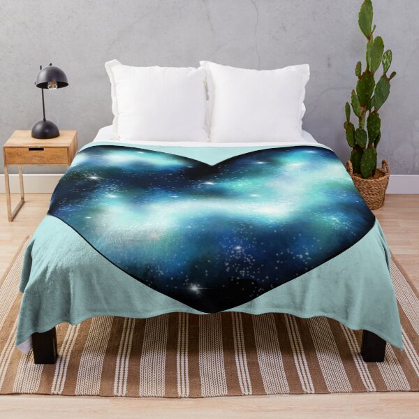 Item preview, Aqua Blue Green Galaxy Heart designed and sold by Lady-Lilac.