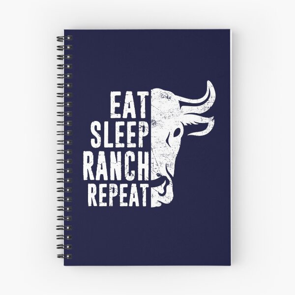 Item preview, Funny Farming Dairy Farmer Present - Cattle Rancher Gift - Eat Sleep Ranch Repeat - Distressed Typography designed and sold by niftee.