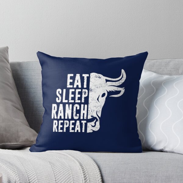 Item preview, Funny Farming Dairy Farmer Present - Cattle Rancher Gift - Eat Sleep Ranch Repeat - Distressed Typography designed and sold by niftee.