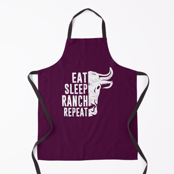 Item preview, Funny Farming Dairy Farmer Present - Cattle Rancher Gift - Eat Sleep Ranch Repeat - Distressed Typography designed and sold by niftee.