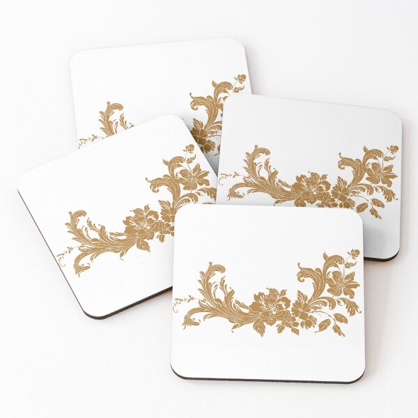 Item preview, Golden Vintage Floral designed and sold by The Mysterious Domain Alyne Whiteswan Fine Art Prints and Merch.