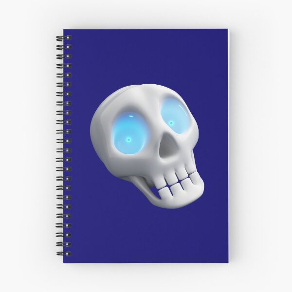 Item preview, Funny skull with shining blue eyes designed and sold by lathspell.