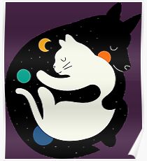 Hugs Katzenbär Liebesfreunde Poster