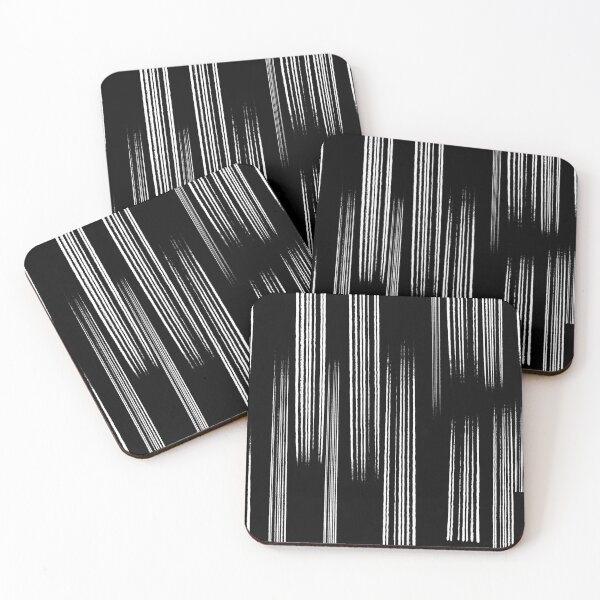 Item preview, White textured on black pattern  designed and sold by RikoKaniko.