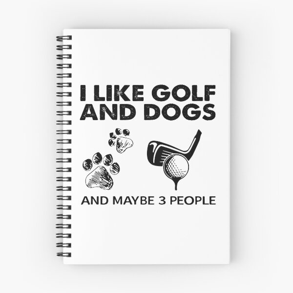 Item preview, I like golf and dogs and maybe 3 people  designed and sold by ChesterNichols.