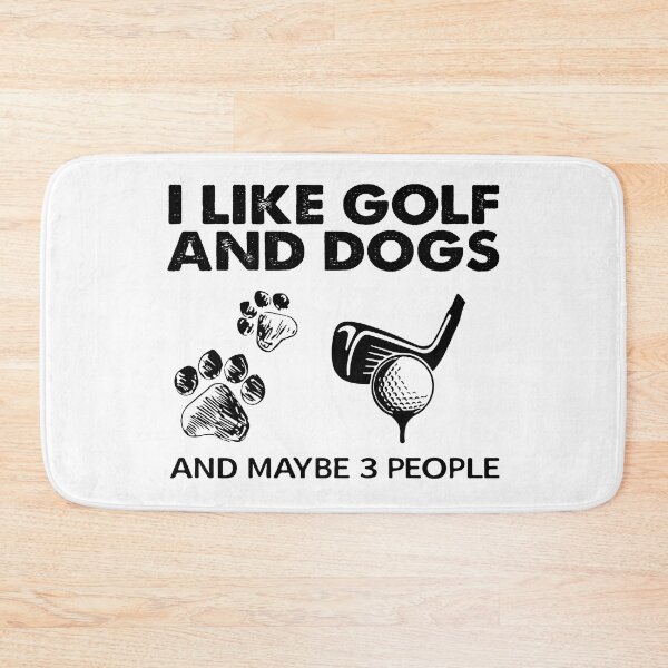 Item preview, I like golf and dogs and maybe 3 people  designed and sold by ChesterNichols.