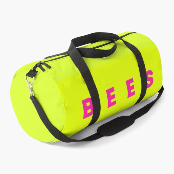 Item preview, BEES in Pink on Neon Yellow designed and sold by MINES STICKERS.