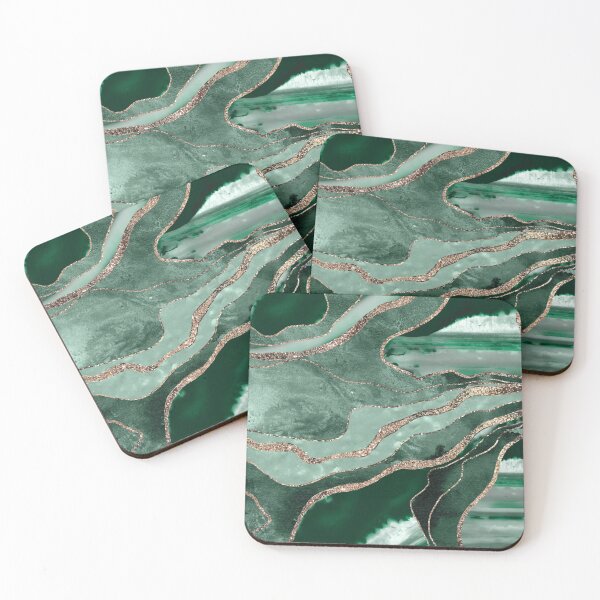 Item preview, Emerald Green Marble Agate Gold Glam #1 (Photo of Glitter Only - Not Reflective) designed and sold by Anita's & Bella's Art.