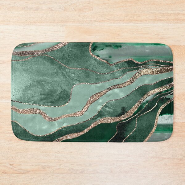 Item preview, Emerald Green Marble Agate Gold Glam #1 (Photo of Glitter Only - Not Reflective) designed and sold by Anita's & Bella's Art.