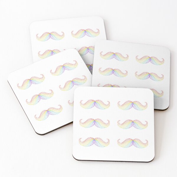 Item preview, Movember Handlebar Mustache - Rainbow Sticker designed and sold by fishytan.
