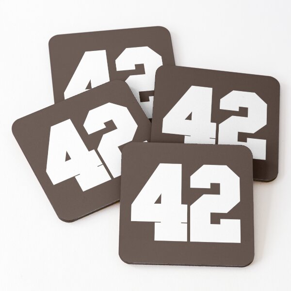 Item preview, 42 Number Cleveland Sports Fourty-Two Brown Jersey designed and sold by HelloFromAja.