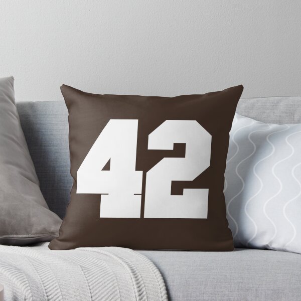 Item preview, 42 Number Cleveland Sports Fourty-Two Brown Jersey designed and sold by HelloFromAja.
