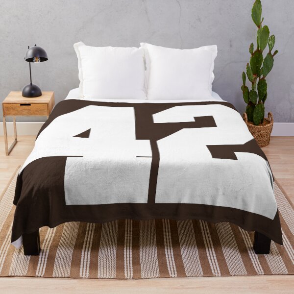 Item preview, 42 Number Cleveland Sports Fourty-Two Brown Jersey designed and sold by HelloFromAja.