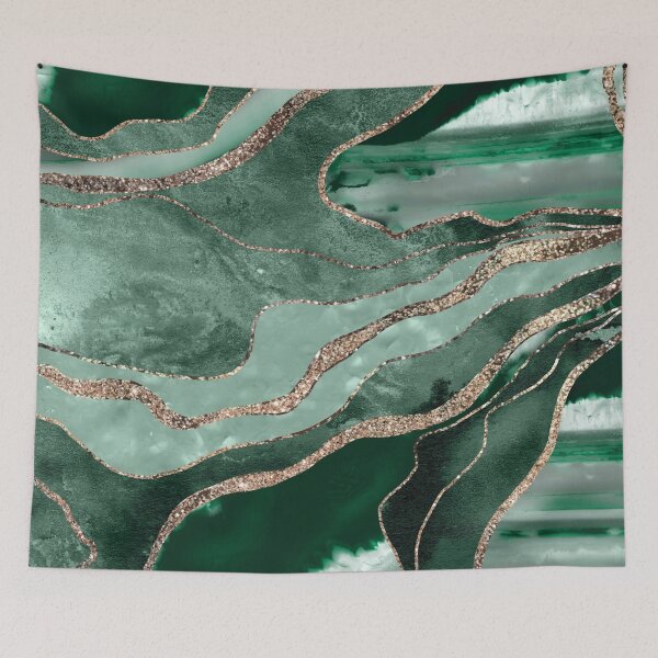 Item preview, Emerald Green Marble Agate Gold Glam #1 (Photo of Glitter Only - Not Reflective) designed and sold by Anita's & Bella's Art.