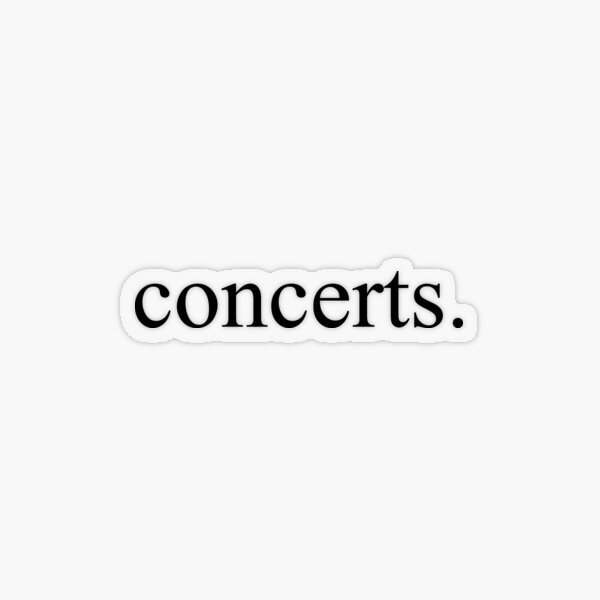 Concerts Transparent Sticker