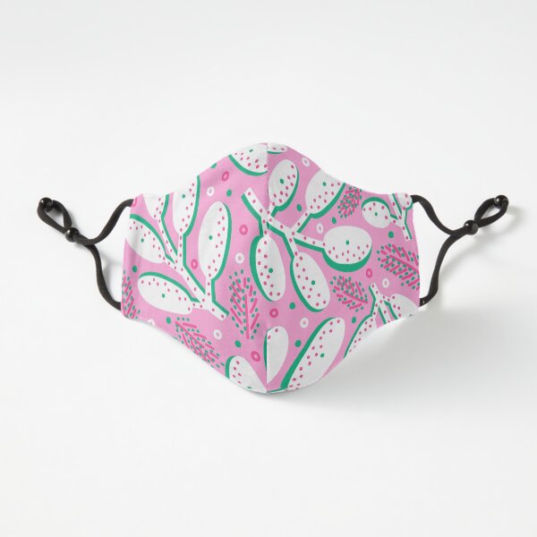 Pale pink and white twigs Fitted 3-Layer
