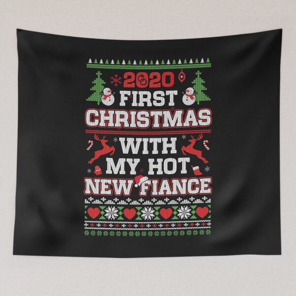 Item preview, 2020 First Christmas With My Hot New Fiance Ugly Sweater designed and sold by CreativeGift.
