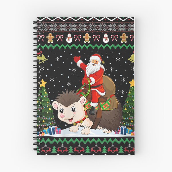 Artikelvorschau, Igel hässliches Weihnachtsgeschenk Santa Riding Hedgehog Christmas entworfen und verkauft von knilelent.