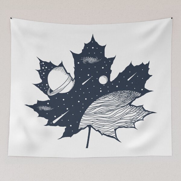 Item preview, The Universe Through A Maple Leaf designed and sold by Vector Scout Lab.