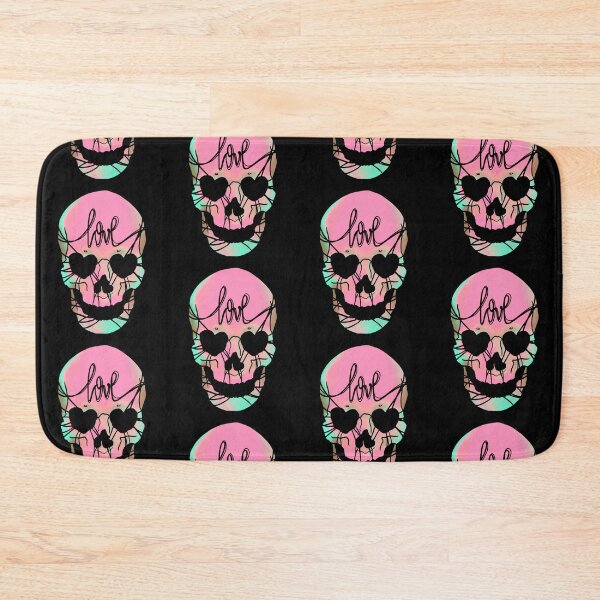 Item preview, Love never dies neon pink heartshaped skull designed and sold by Rotatart.
