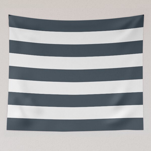 Item preview, Medium CHARCOAL GREY and WHITE Horizontal STRIPES designed and sold by RachelMacht.