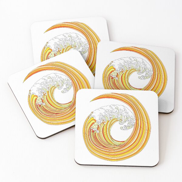Item preview, Japanese Wave Sunset Hokusai Art designed and sold by shtem.