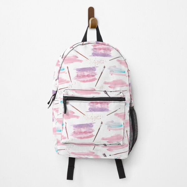 Item preview, Pink watercolor brush strokes with paintbrush designed and sold by FotoKistochka.