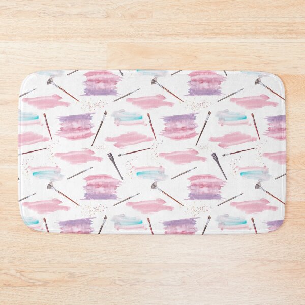 Item preview, Pink watercolor brush strokes with paintbrush designed and sold by FotoKistochka.
