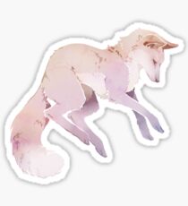 White Fox Sticker