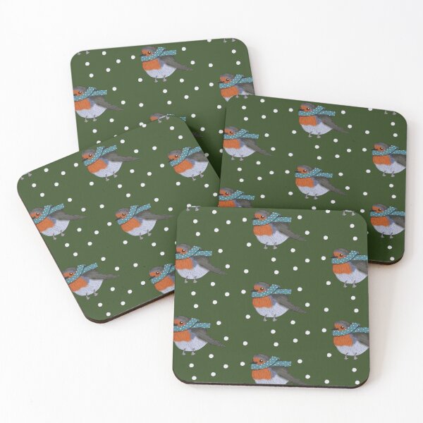 Item preview, Snowy Winter Bird Green designed and sold by Annelizard.