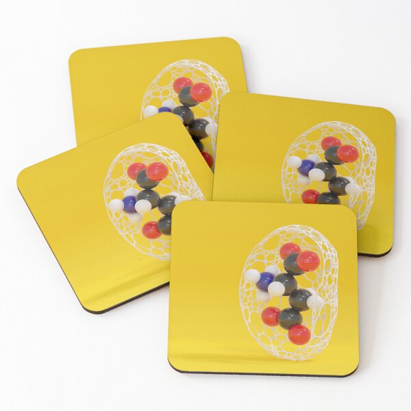 Item preview, Aspartic acid (L-aspartic acid, Asp, D) amino acid molecule. designed and sold by molekuul.