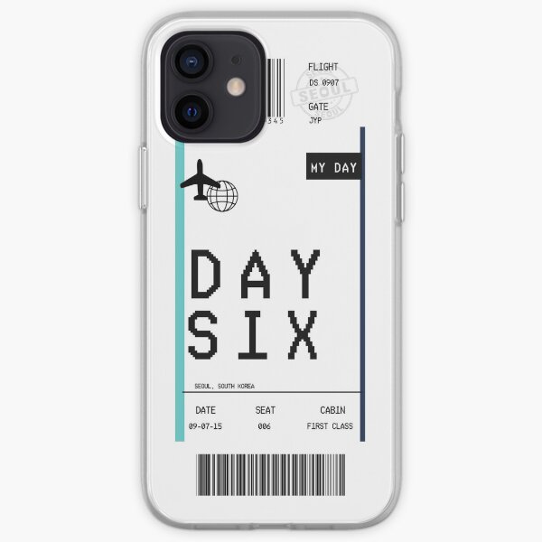 DÍA 6 "Tarjeta de embarque" Funda blanda para iPhone