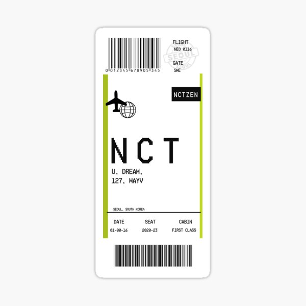 NCT "Boarding Pass" Sticker