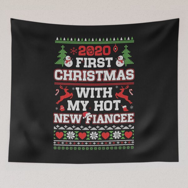 Item preview, 2020 First Christmas With My Hot New Fiancee Ugly Sweater designed and sold by CreativeGift.