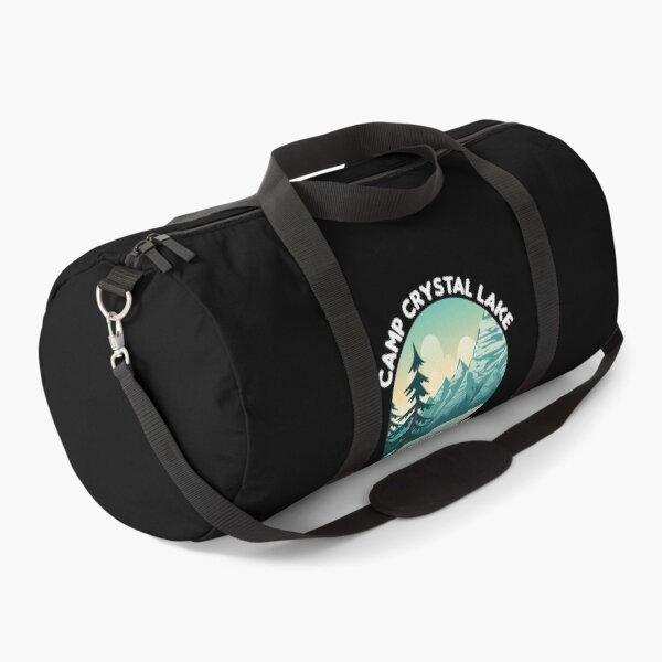 Camp Crystal Lake Counselor, Funny Graphic Camping Vintage, Funny 80s Horror Duffle Bag