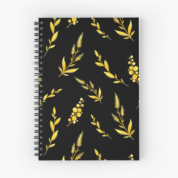 Item preview, gold delicate beautiful pattern of golden leaves and flowers designed and sold by IriSev.