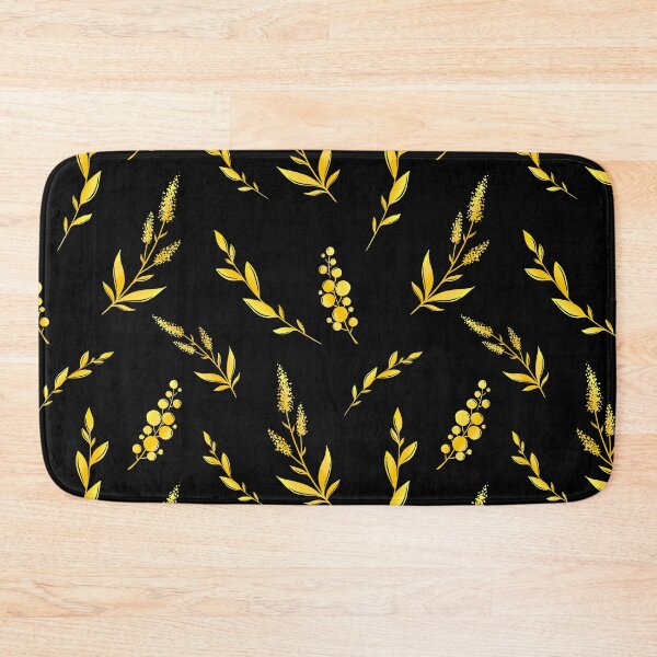Item preview, gold delicate beautiful pattern of golden leaves and flowers designed and sold by IriSev.