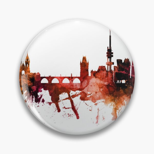 Item preview, Prague (Praha) Czech Republic Skyline designed and sold by ArtPrints.