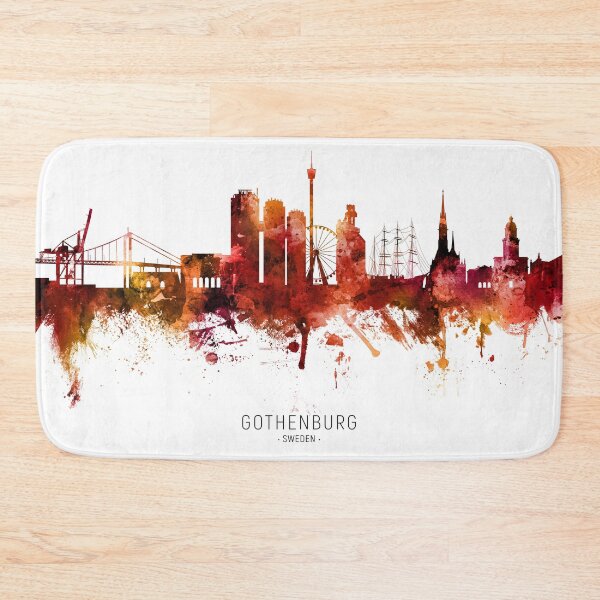 Item preview, Gothenburg Sweden Skyline designed and sold by ArtPrints.