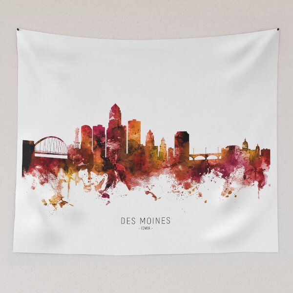 Item preview, Des Moines Iowa Skyline designed and sold by ArtPrints.