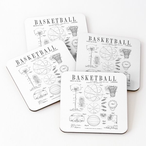 Artikelvorschau, Basketball-alte Vintage-Patent-Zeichnung Druck entworfen und verkauft von GrandeDuc.