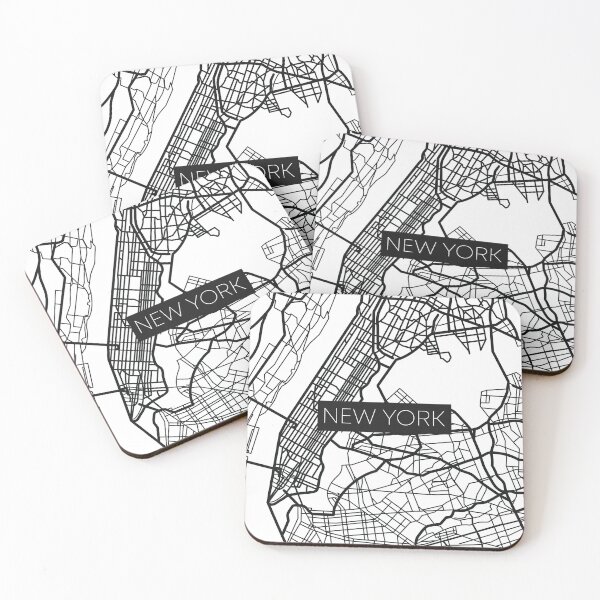 Item preview, New York City Street Map Black and White Transparent designed and sold by HelloGentry.